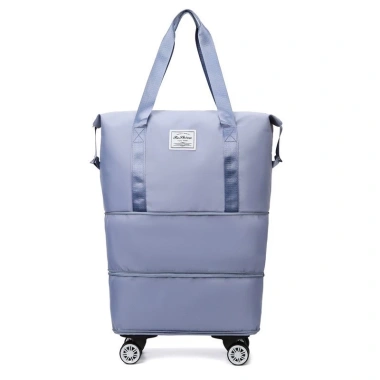 Túi du lịch bánh xe 3 tầng gấp gọn, điều chỉnh kích thước, vải chống thấm, xách tay tiện lợi 9