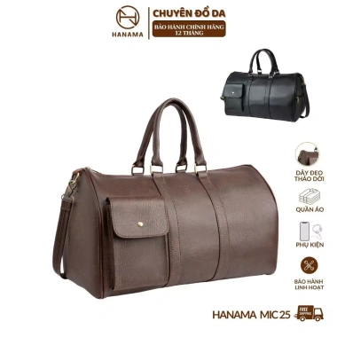 Túi Du Lịch Basic Nam Nữ Cao Cấp HN Mic - Da 25L, Phong Cách VIP, Giá 145k 6