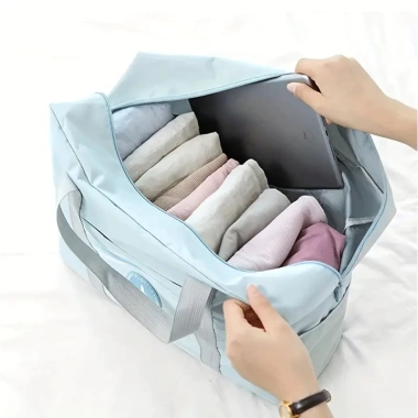 Túi du lịch chống nước xếp gọn, quai xách gắn va li, vải dày chống thấm, chỉ 78.000₫ 6