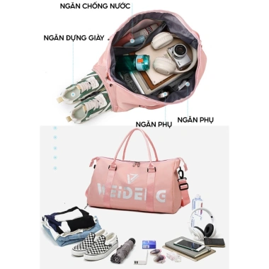 Túi du lịch cỡ lớn cho nữ – Nhiều ngăn, đựng giày, quần áo, giảm còn 199.000₫ 4
