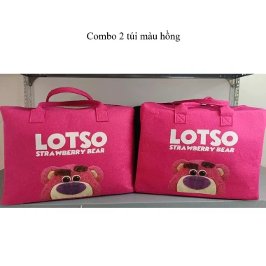 Túi Du Lịch Cỡ Lớn Đa Năng Vải Nỉ Hoạ Tiết Dễ Thương, Chống Thấm, Thời Trang Nữ Đeo Vai