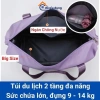 Túi Du Lịch Đa Năng 2 Tầng Cỡ Lớn - Chống Nước, Gấp Gọn, Ngăn Giày & Cài Vali 6