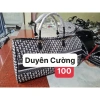 Túi du lịch Đi Ồ 2 màu Đen Xám - Vải thổ cẩm dải chữ, thời trang, giá 115k 4