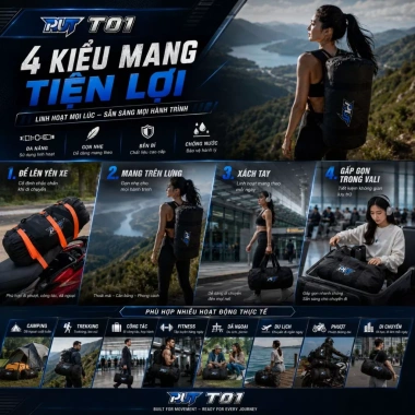 Túi Du Lịch Gấp Gọn 30L ZDK B3 Xách Tay Chống Nước Đa Năng Giá chỉ 99.000 VND 8