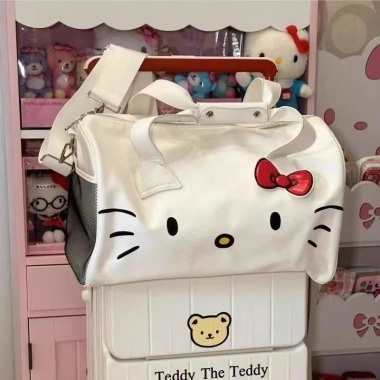 Túi Du Lịch Hello Kitty Đa Năng, Túi Gym và Cài Vali Dễ Thương, Giá 119k 2