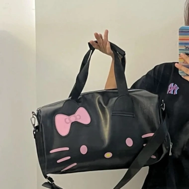 Túi Du Lịch Hello Kitty Đa Năng, Túi Gym và Cài Vali Dễ Thương, Giá 119k 10