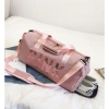 Túi du lịch nữ ngăn giày cỡ lớn, pink, tay cầm tiện, hành lý máy bay, 165k 4