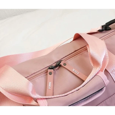 Túi du lịch nữ ngăn giày cỡ lớn, pink, tay cầm tiện, hành lý máy bay, 165k