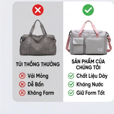 Túi du lịch sức chứa lớn, ngăn ướt‑khô, chống nước, bền bỉ cho công tác ngắn ngày 8