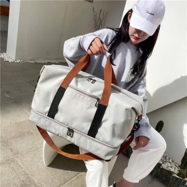 Túi du lịch tập thể thao vải bố chống xước, có ngăn giày - Giá chỉ 75.000₫ 2
