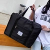 Túi du lịch vải dù 41cm màu tím chống nước, quai xách, ngăn cài vali, gọn gàng 10