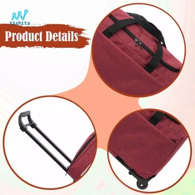 Túi Duffel Bánh Xe Oxford Chống Thấm, Gập Lại, Ngăn Hành Lý Doanh Nhân - 432.000 VND 9
