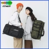 Túi duffel thể thao nylon chống thấm nước 3 màu, dung tích lớn, ngăn đa chức năng, túi đeo vai khô ướt