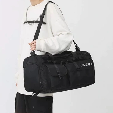Túi duffel thể thao nylon chống thấm nước 3 màu, dung tích lớn, ngăn đa chức năng, túi đeo vai khô ướt 2