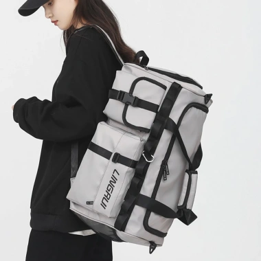Túi duffel thể thao nylon chống thấm nước 3 màu, dung tích lớn, ngăn đa chức năng, túi đeo vai khô ướt 3