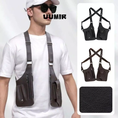 Túi đựng áo Vest da cổ điển đa chức năng, chống trộm, đeo ngực nhiều ngăn, giá 288k