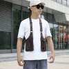 Túi đựng áo Vest da cổ điển đa chức năng, chống trộm, đeo ngực nhiều ngăn, giá 288k 4