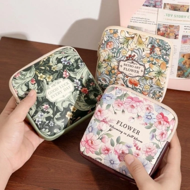 Túi đựng băng vệ sinh và mỹ phẩm đa năng dung tích lớn, bộ sắp xếp cáp Mini PVC - Giá chỉ 35.000 VND 2