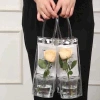 Túi đựng bình ly nước trong suốt, quai xách nhẹ gọn, chất liệu dẻo gấp lại 4