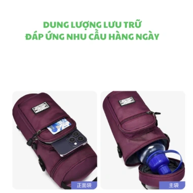Túi đựng bình nước Balo thể thao du lịch đa năng Oxford chống thấm, phù hợp Nam Nữ & câu cá - TUITRONG