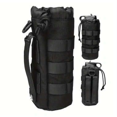 Túi đựng chai Molle Sprots - Giá đỡ chai nước, dây rút, mở trên và đáy lưới