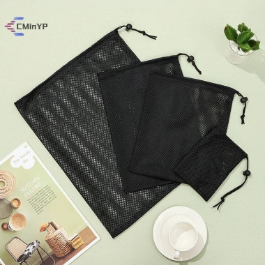 Túi đựng dây rút lưới đen đa năng - Du lịch, giặt, hoạt động ngoài trời, giá chỉ 22.248₫