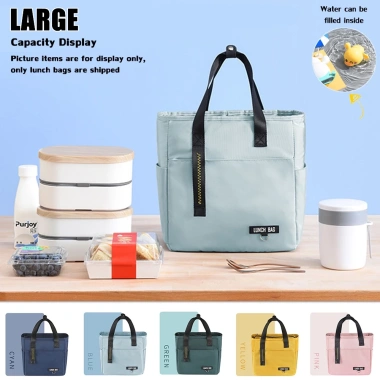 Túi đựng đồ ăn trưa cách nhiệt, có ngăn đựng nước đá, di động - Giá 155.000đ