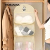 Túi đựng đồ lót MOBANINA có móc treo tất 2‑3 lớp, dụng cụ sắp xếp tủ quần áo dung tích lớn 2