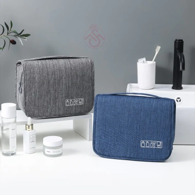 Túi đựng đồ mỹ phẩm make up skincare Sumio chống nước, nhiều ngăn, móc treo - Du lịch 61.000₫