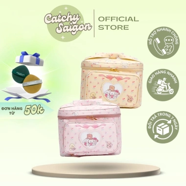 Túi Đựng Đồ Trang Điểm Cỡ Lớn Họa Tiết Hoạt Hình, Khóa Kéo, Giá 118.000 VND