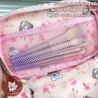 Túi Đựng Đồ Trang Điểm Cỡ Lớn Họa Tiết Hoạt Hình, Khóa Kéo, Giá 118.000 VND 6