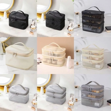 Túi đựng đồ trang điểm OKDEALS - Lưới trong suốt, sức chứa lớn, đa lớp 1/2/3, du lịch cho nữ, giảm còn 56.700₫ 3 Túi đựng đồ trang điểm OKDEALS - Lưới trong suốt, sức chứa lớn, đa lớp 1/2/3, du lịch cho nữ, giảm còn 56.700₫ 3