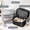 Túi đựng đồ trang điểm OKDEALS - Lưới trong suốt, sức chứa lớn, đa lớp 1/2/3, du lịch cho nữ, giảm còn 56.700₫ 4