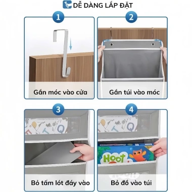 Túi đựng đồ treo giường phòng trọ ký túc xá đa tầng tiện lợi đa năng - Giá 79.000đ
