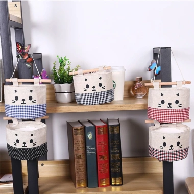 Túi đựng đồ treo tường HOUSEEKER cotton linen thiết kế sáng tạo - Giá chỉ 42.120 VND 3