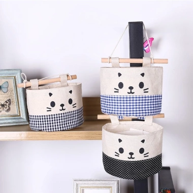Túi đựng đồ treo tường HOUSEEKER cotton linen thiết kế sáng tạo - Giá chỉ 42.120 VND 4