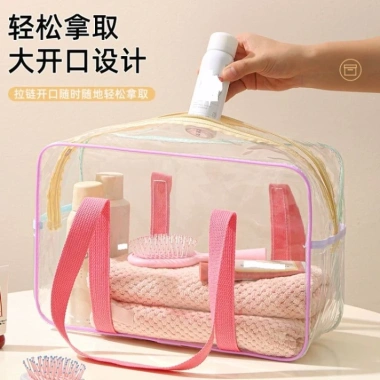 Túi đựng đồ vệ sinh cá nhân PVC trong suốt 2 kích cỡ - Du lịch tiện lợi, giá ưu đãi 54.400 VND