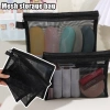 Túi đựng đồ vệ sinh du lịch di động lưới xám đen - Túi trang điểm mỹ phẩm nữ 3