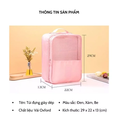 Túi đựng giày 3 ngăn du lịch đa năng, gọn gàng cho vali - Giá chỉ 125.000đ 6