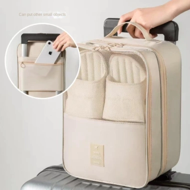 Túi Đựng Giày Benytro 3 Lớp Polyester Dây Kéo Di Động - Hộp Du Lịch Nam Nữ