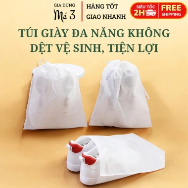 Túi đựng giày đa năng du lịch vải không dệt trắng - Giá chỉ 7.000₫