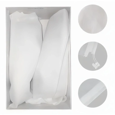 Túi đựng giày đa năng màu trắng dây rút, zip bọc vải chống bụi - Giá 17.000₫ 3
