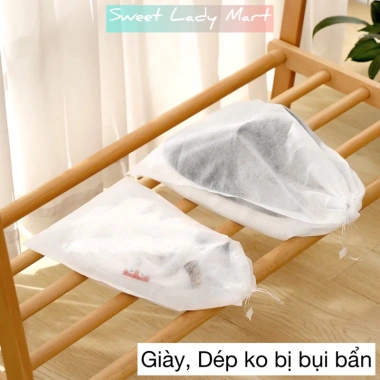Túi đựng giày dây rút đa năng - Bảo quản du lịch, chống bụi ẩm, gọn nhẹ, giá chỉ 9.000 VND 9
