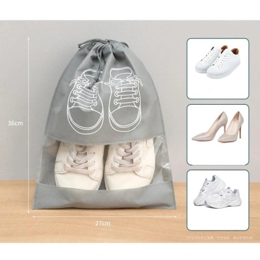 Túi đựng giày dép chống bụi dây rút tiện lợi Set 5 túi 35.5x27 cm, chỉ 25.000₫ 10