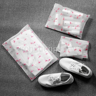Túi Đựng Giày Dép, Đồ Lót, Mỹ Phẩm Du Lịch EVA Trong Suốt Chống Thấm Nước Họa Tiết Hồng Hạc - Nhỏ Gọn, Giá 7.982đ