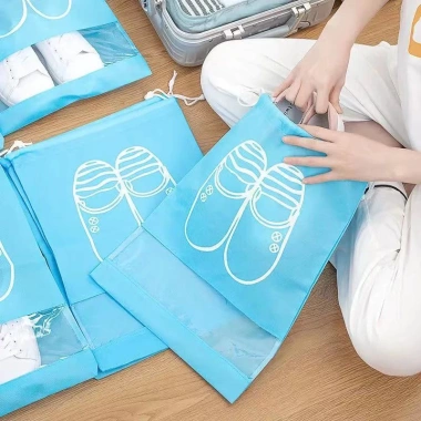 Túi đựng giày dép du lịch đa năng, miệng dây rút tiện lợi, nhiều màu, giá chỉ 6.500đ 6