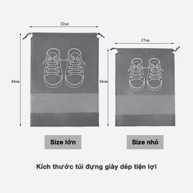 Túi Đựng Giày Dép Du Lịch Dây Treo Vali Chống Bụi Bẩn Ẩm Mốc Giá 9.900 VND 6