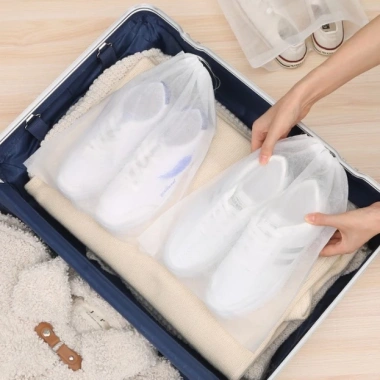 Túi đựng giày dép du lịch thể thao đá banh dây rút vải không dệt chống bụi tiện lợi bỏ vali gọn gàng chỉ 15.000₫