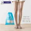 Túi đựng giày dép vải dù dây rút size lớn - chống bụi ẩm mốc, chống nước, xếp gọn, bỏ vali du lịch - chỉ 6.500₫ 9
