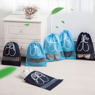 Túi Đựng Giày Du Lịch 5-10 Túi Dây Rút Chống Bụi Ẩm Mốc Gọn Gàng 32x44cm